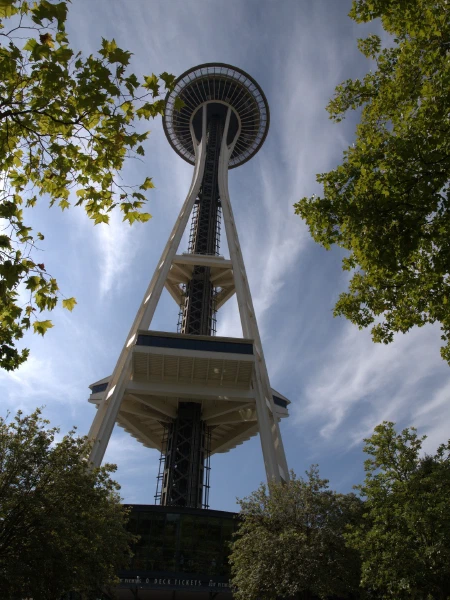 The Space Needle from below, Seattle, 2023