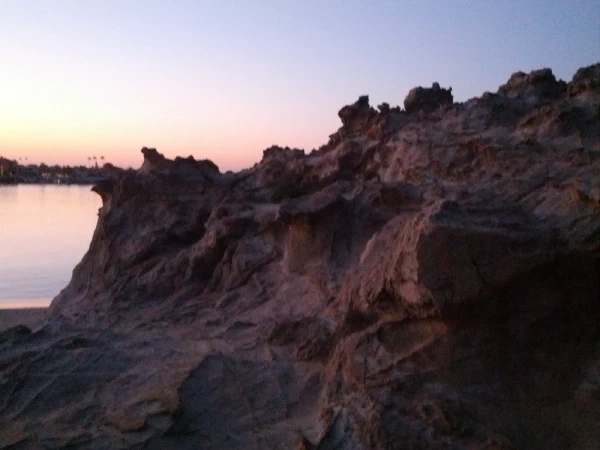 Coastal rocks at sunset