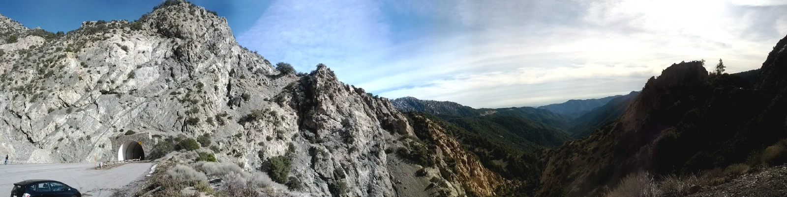Panorama of rocky hills along the Coast Highway