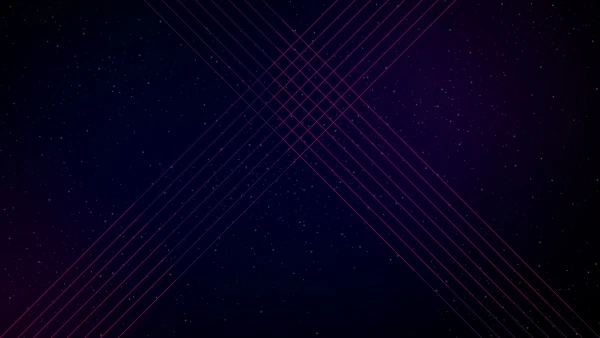 Stars over a violet neon grid